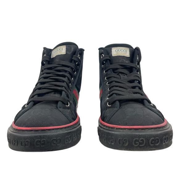 Gucci Off the Grid High Top Sneakers 1977 Tennis Shoes Black Men Size 8/ 8.5 - Picture 5 of 16